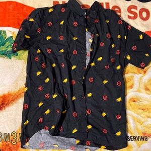 Deadpool button up shirt